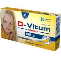 D-VITUM witamina D 1000 j.m. 30 kapsułek twist-off kości zęby