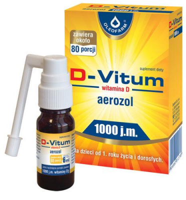 D-VITUM witamina D 1000 j.m. aerozol 6 ml