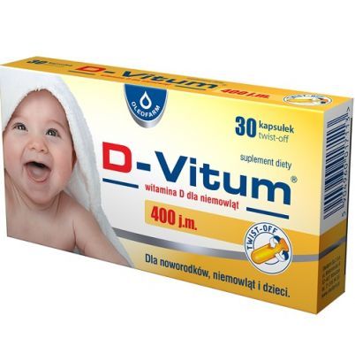 D-VITUM witamina D  400 j.m. dla niemowląt 30 kapsułek twist-off