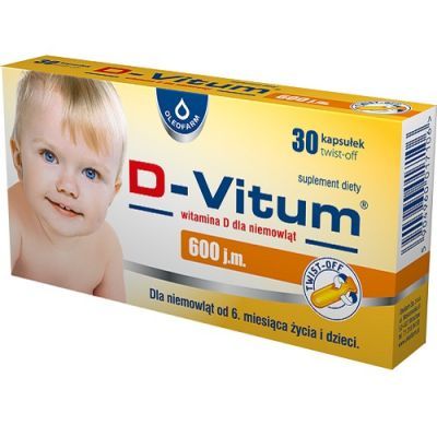D-VITUM witamina D  600 j.m. dla niemowląt 30 kapsułek twist-off