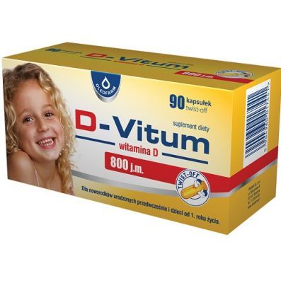 D-VITUM witamina D  800 j.m. 90 kapsułek twist-off