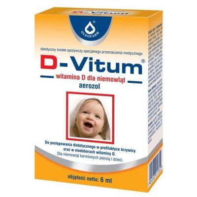 D-VITUM witamina D  400 j.m. dla niemowląt aerozol 6 ml