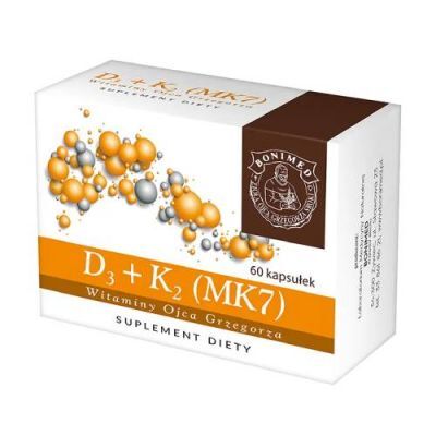 D3 + K2 (MK7) Witaminy Ojca Grzegorza, 60 kaps.
