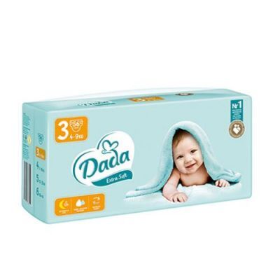 DADA Extra Soft 3 Midi Pieluchy 4-9kg, 56szt.