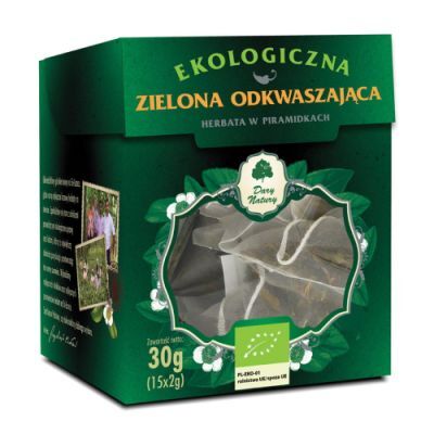DARY NATURY Herbata Zielona Odkwaszająca EKO, 15 x 2 g