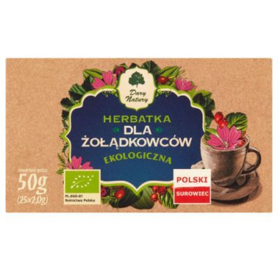 DARY NATURY Herbatka Ekologiczna Dla Żołądkowców, 25x2,0g
