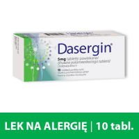 DASERGIN 5 mg 10 tabletek alergia, katar