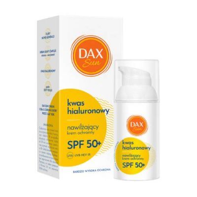 Dax Sun Nawilżający krem ochronny z kwasem hialuronowym SPF 50+, 30 ml