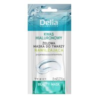 DELIA Beauty Mask Żelowa maseczka do twarzy z kwasem hialuronowym, 8ml