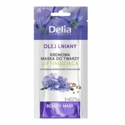 DELIA Olej lniany Kremowa maska do twarzy liftingująca, 8ml