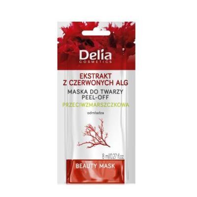 DELIA Ekstrakt z czerwonych alg Maska przeciwzmarszczkowa do twarzy peel-off, 8ml