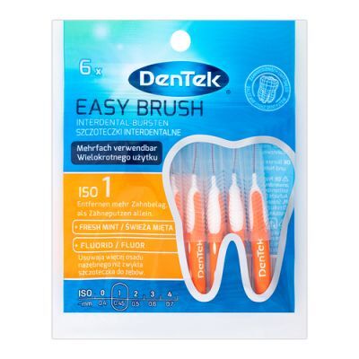 DENTEK Szczoteczki międzyzębowe Easy Brush rozmiar 1, 6szt.