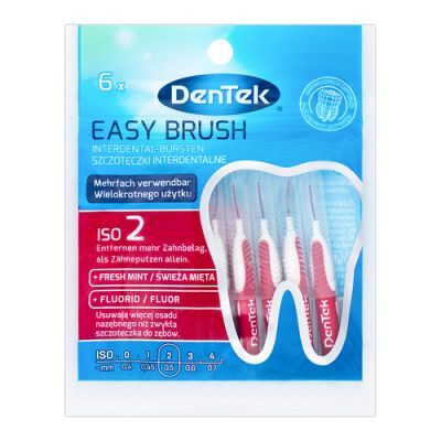 DENTEK Szczoteczki międzyzębowe Easy Brush rozmiar 2, 6szt.