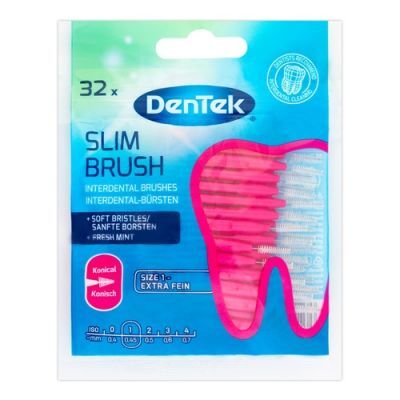 DENTEK Szczoteczki międzyzębowe Slim Brush rozmiar 1, 32szt.