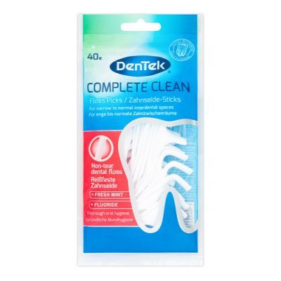 DENTEK Wykałaczki z nicią dentystyczną Complete Clean, 40szt.