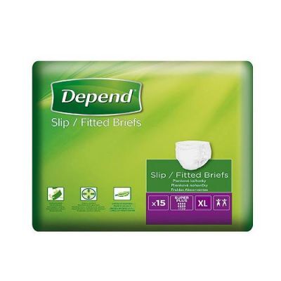 DEPEND SLIP Super Plus rozmiar L Pieluchy dla dorosłych, 15 szt