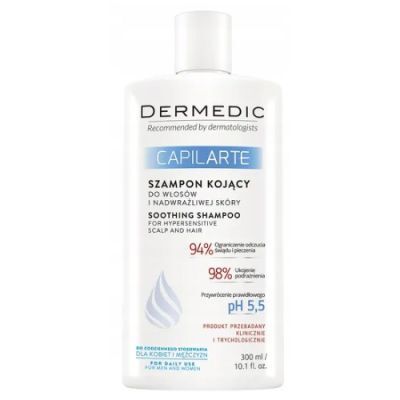 DERMEDIC CAPILARTE Szampon kojący do włosów i nadwrażliwej skóry 300 ml