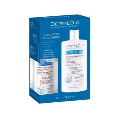 Dermedic Capilarte Zestaw stymulujący wzrost i odrost włosów Szampon, 300 ml + Serum, 150 ml