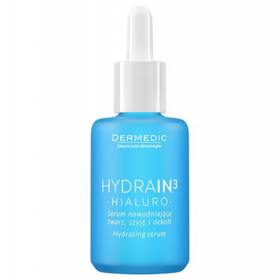 DERMEDIC HYDRAIN 3 HIALURO serum nawadniające twarz, szyję i dekolt 30 ml