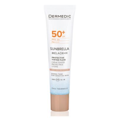 Dermedic Sunbrella Tonujący lekki krem ochronny do twarzy SPF 50+ do skóry wrażliwej, 40 ml