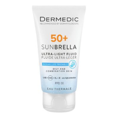 DERMEDIC SUNBRELLA Ultralekki krem ochronny SPF 50+ dla skóry tłustej i mieszanej, 40 ml