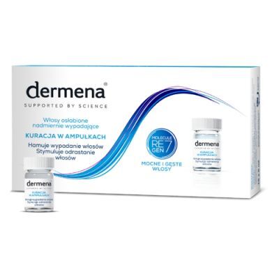 Dermena Kuracja w ampułkach do włosów nadmiernie wypadających, 15 x 5 ml