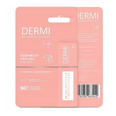 DERMI Lips Odżywczy peeling do ust o zapachu ciasteczkowym, 4,4g