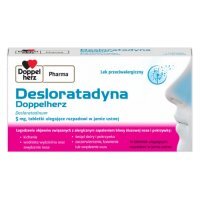 Desloratadyna Doppelherz 5mg, 10 tabletek ulegających rozpadowi w jamie ustnej - lek przeciwalergiczny