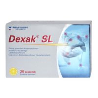DEXAK SL 25 mg granulat do sporządzenia roztworu doustnego 20 saszetek