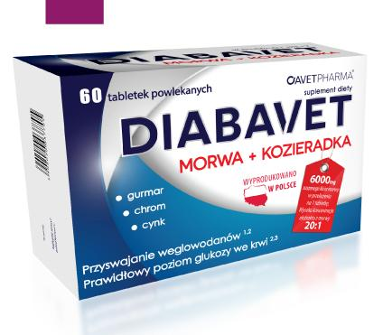 DIABAVET MORWA + KOZIERADKA 60 tabletek