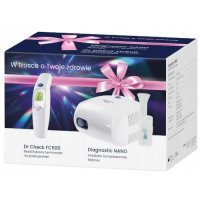 Diagnostic Nano Inhalator kompresorowy tłokowy + Dr Check FC500 Bezdotykowy termometr na podczerwień