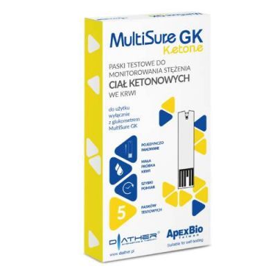 DIATHER MultiSure GK Ketone paski testowe, 5 sztuk