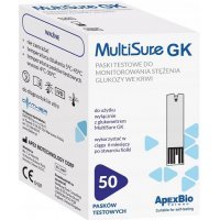 DIATHER MultiSure GK Paski testowe do monitorowania stężenia glukozy we krwi, 50szt.