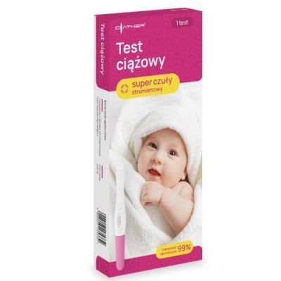DIATHER Test ciążowy Super Czuły Strumieniowy, 1szt.