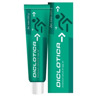 DICLOTICA, przeciwbólowy i przeciwzapalny żel z diklofenakiem, 10 mg/g, żel 100 g