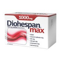 DIOHESPAN MAX 60 tabletek ciężkość nóg, kurcze, hemoroidy