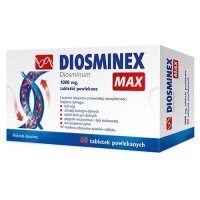 DIOSMINEX MAX 1 g 60 tabletek hemoroidy, żylaki, obrzęk