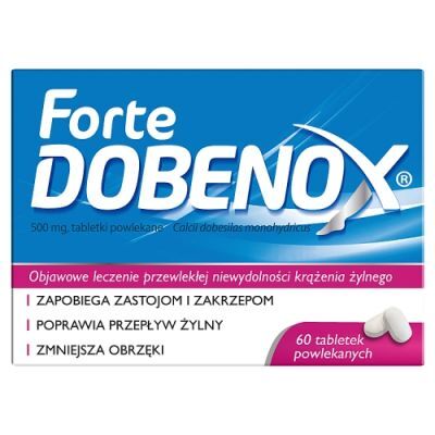 DOBENOX FORTE 500 mg 60 tabletek na żylaki na hemoroidy