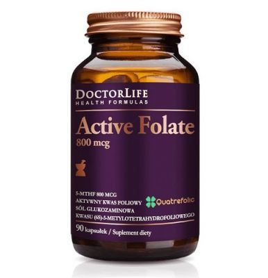 DOCTOR LIFE Active Folate 800mcg Aktywny kwas foliowy 90 kapsułek