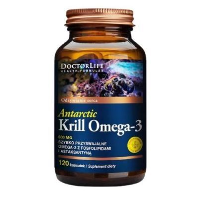Doctor Life Antarctic Krill Oil 600mg Omega-3, 120 kapsułek