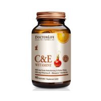 Doctor Life C &amp; E Witamina C 500 mg + witamina E 400 mg i dzika róża, 60 kaps.
