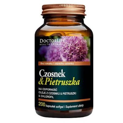 Doctor Life Czosnek & Pietruszka olej na odporność, 200 kapsułek