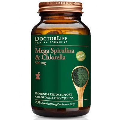 DOCTOR LIFE Mega Spirulina & Chlorella 200 tabletek