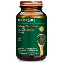 DOCTOR LIFE Mega Spirulina &amp; Chlorella 200 tabletek