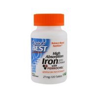 DOCTOR'S BEST High Absorption Iron (Żelazo) 27mg 120 tabletek