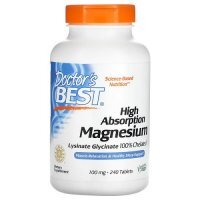 DOCTOR'S BEST High Absorption Magnesium (Magnez) 100 mg 240 kapsułek