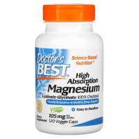 DOCTOR'S BEST High Absorption Magnesium (Magnez) 105 mg 120 kapsułek