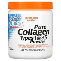 DOCTOR'S BEST Pure Collagen Types 1 and 3 Powder - Kolagen Typ I i III w proszku 200 g