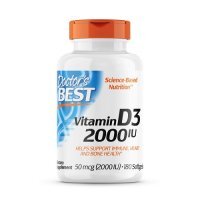 DOCTOR'S BEST Vitamin D3 2000IU 180 kapsułek żelowych