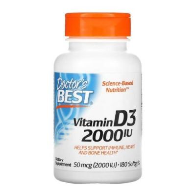 DOCTOR'S Vitamin D3 2000 IU, 180kaps.